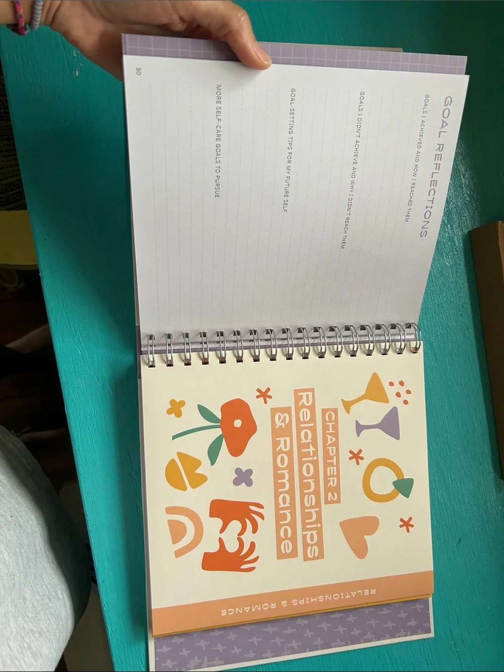 Studio Vision Board Journal - White with Teal, Pink, Orange, Purple Accents